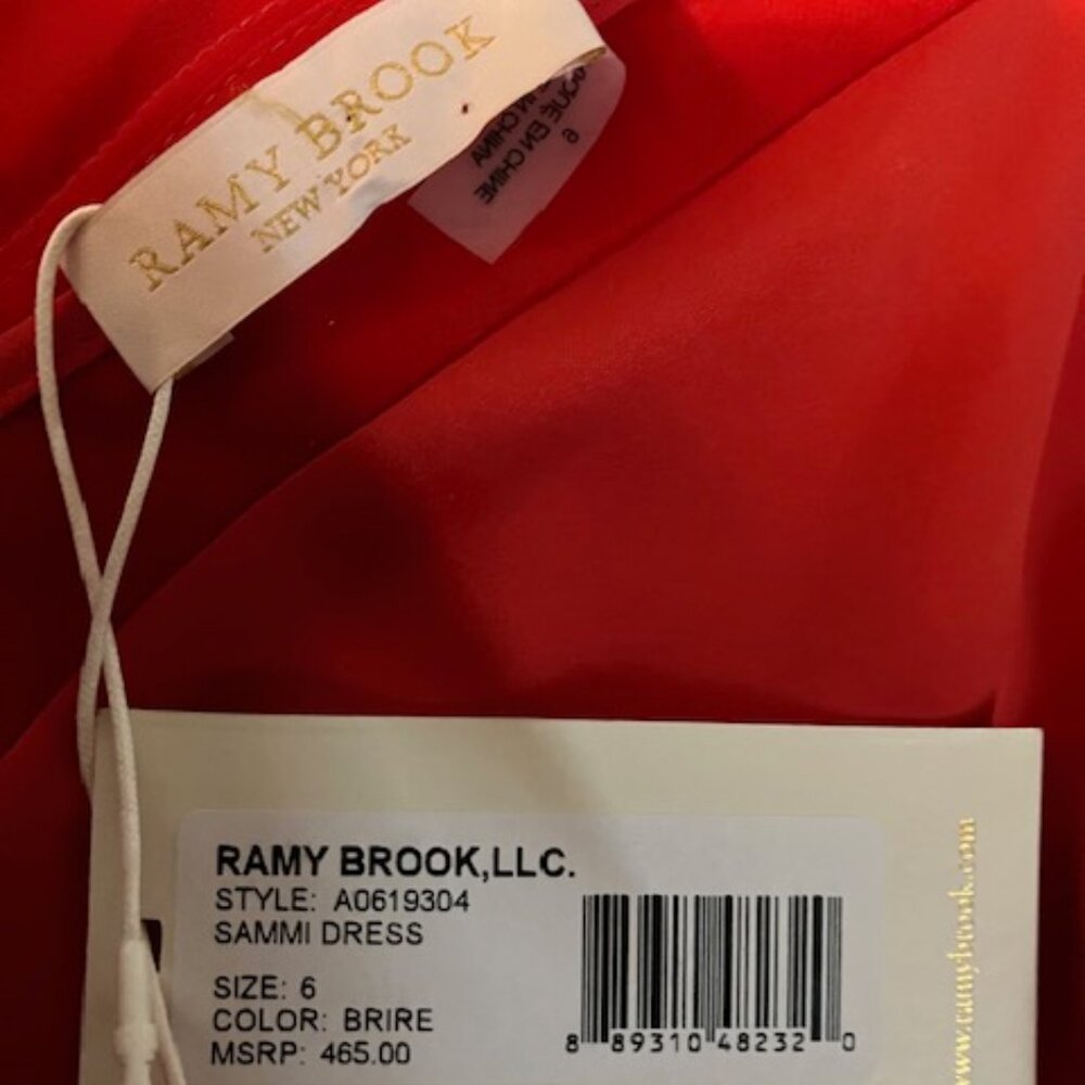 Designer Ramy Brook Midi Length Red Dress - Picture 12 of 16